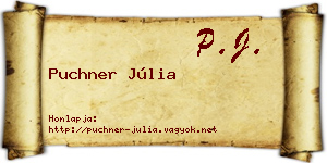 Puchner Júlia névjegykártya